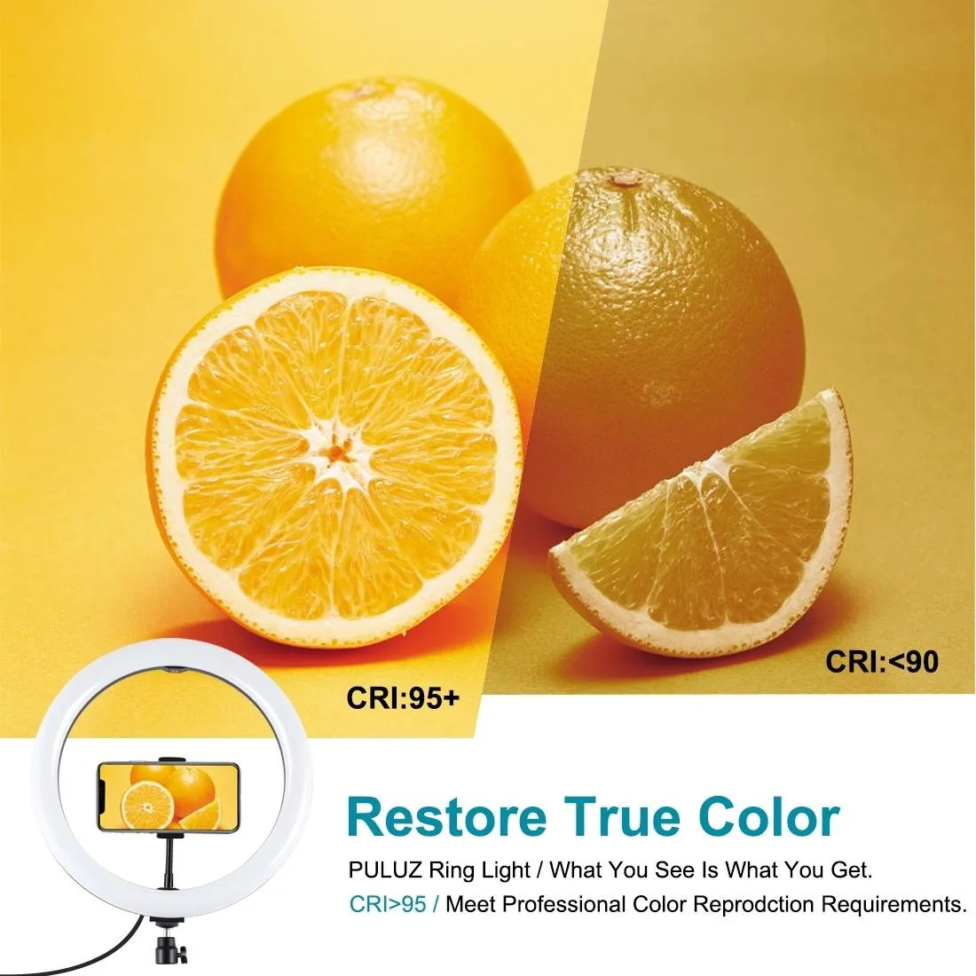11.8" Dual Colour LED Ring Light with Phone Clamp | 3 Modes