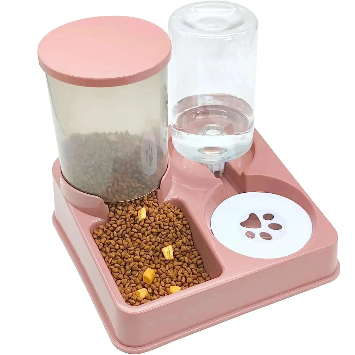 2-in-1 Automatic Cat Feeder & Water Dispenser with Tilted Design