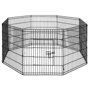 30" 8 Panel Dog Playpen | Pet Fence Exercise Cage Enclosure Play Pen