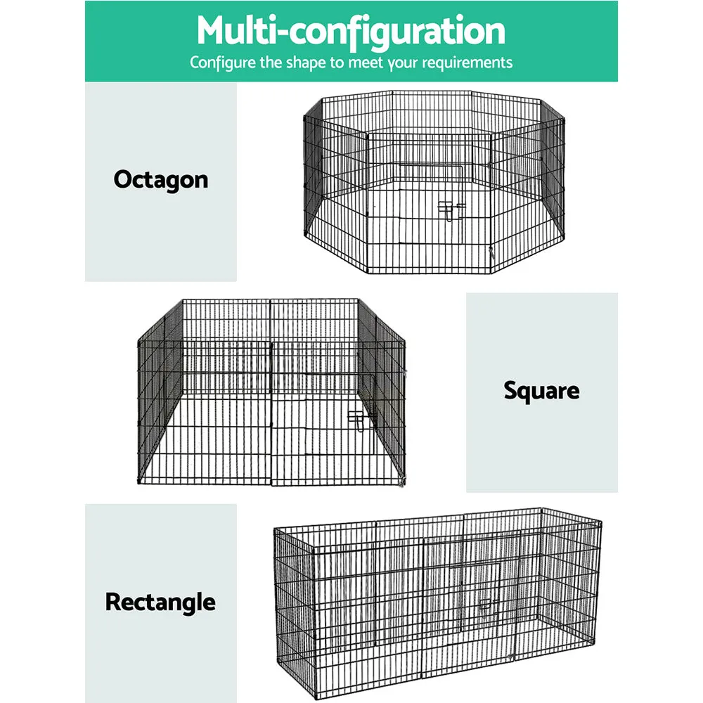 30" 8 Panel Dog Playpen | Pet Fence Exercise Cage Enclosure Play Pen