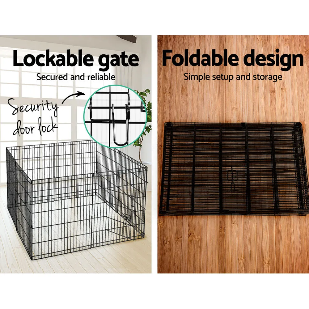 30" 8 Panel Dog Playpen | Pet Fence Exercise Cage Enclosure Play Pen
