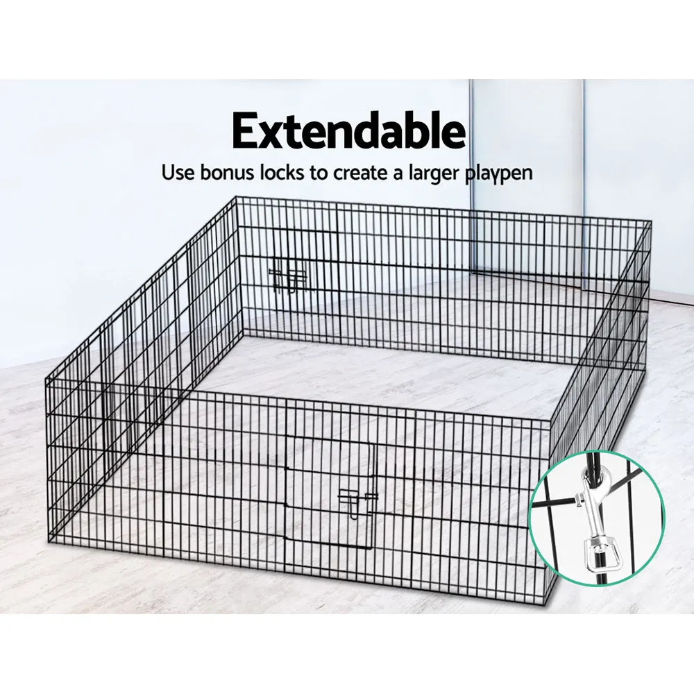 30" 8 Panel Dog Playpen | Pet Fence Exercise Cage Enclosure Play Pen