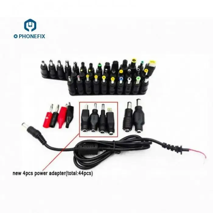 44pcs Universal DC Power Supply Adapter Connector Plug Power Adapter
