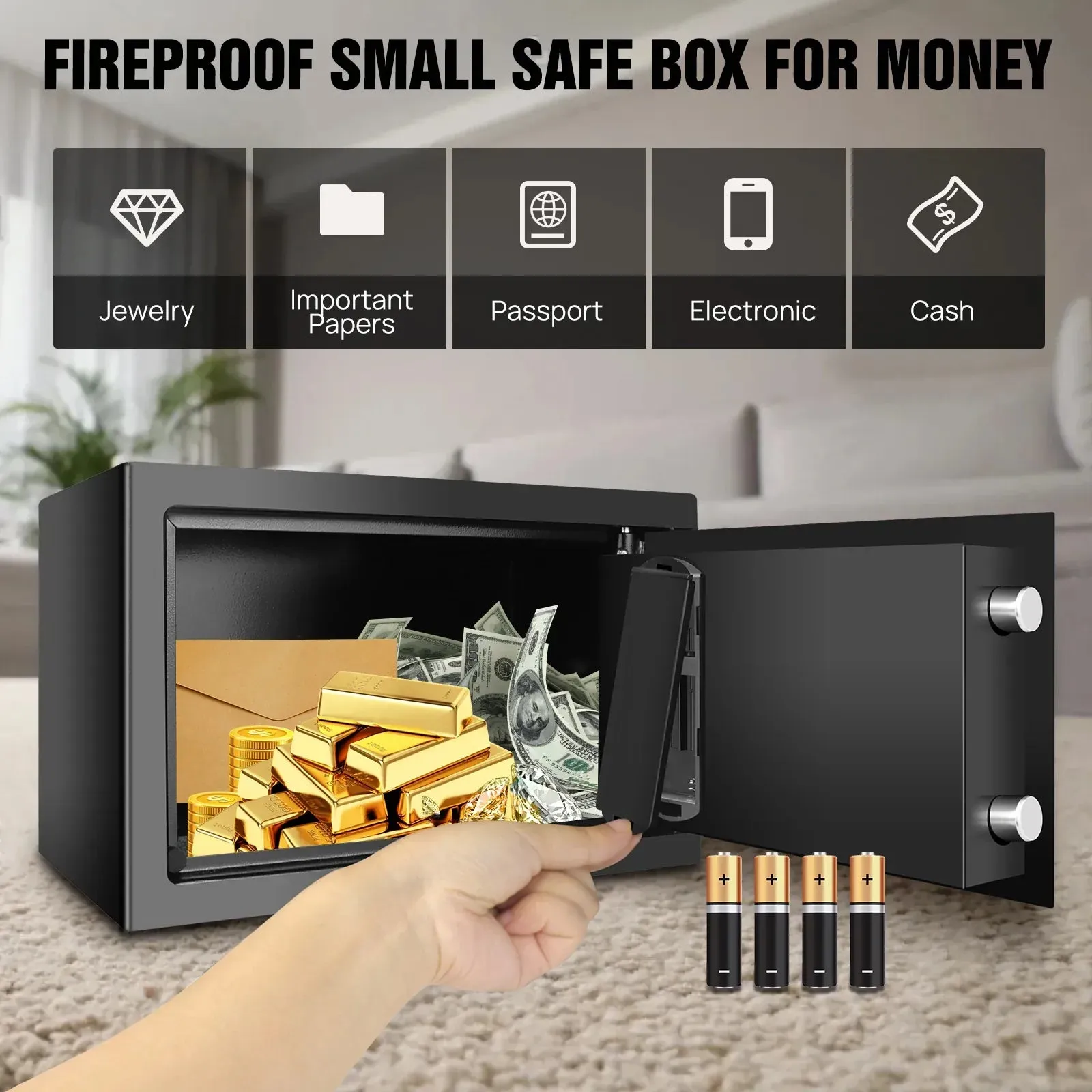 4.6L Digital Combination Safe: Secure Your Valuables