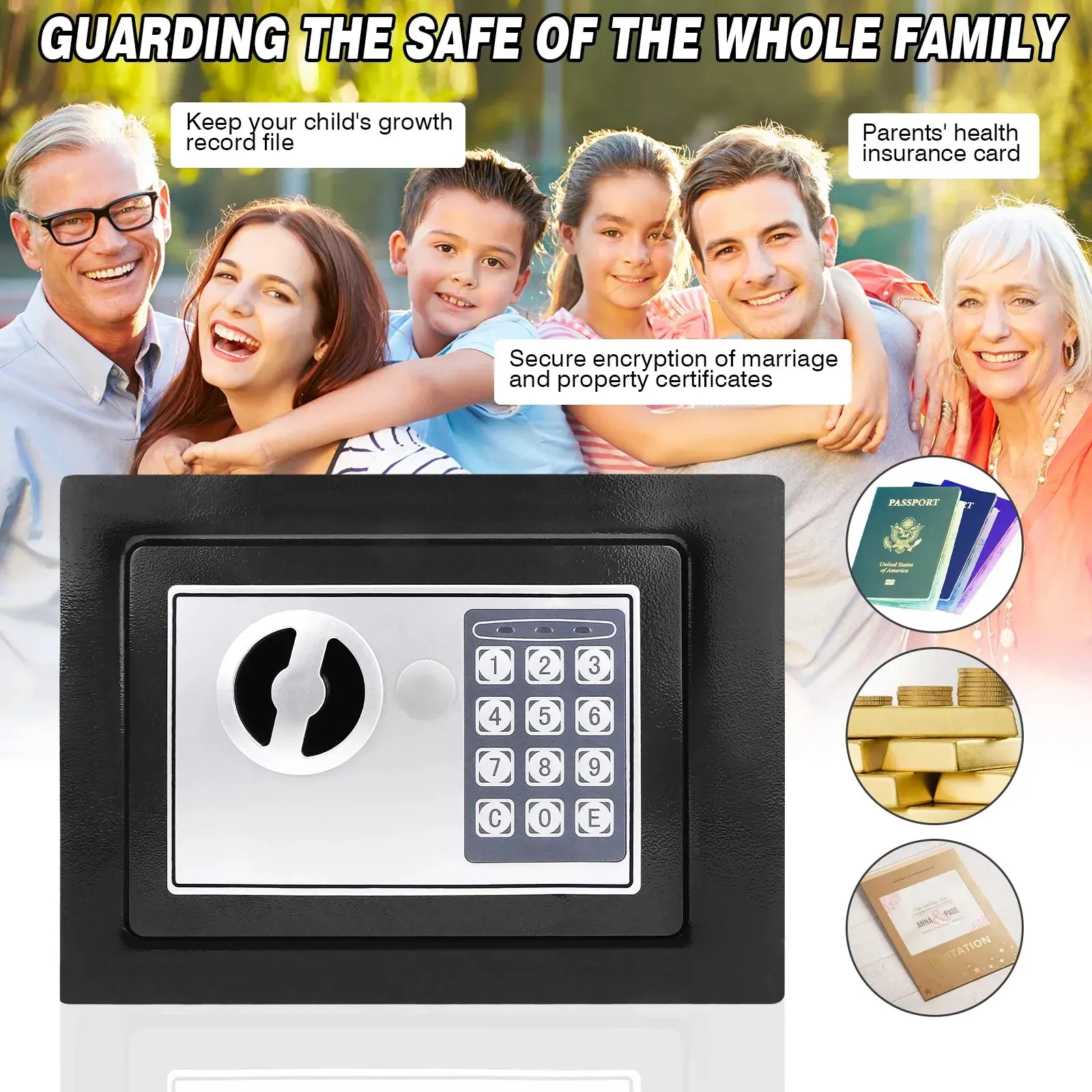 4.6L Digital Combination Safe: Secure Your Valuables