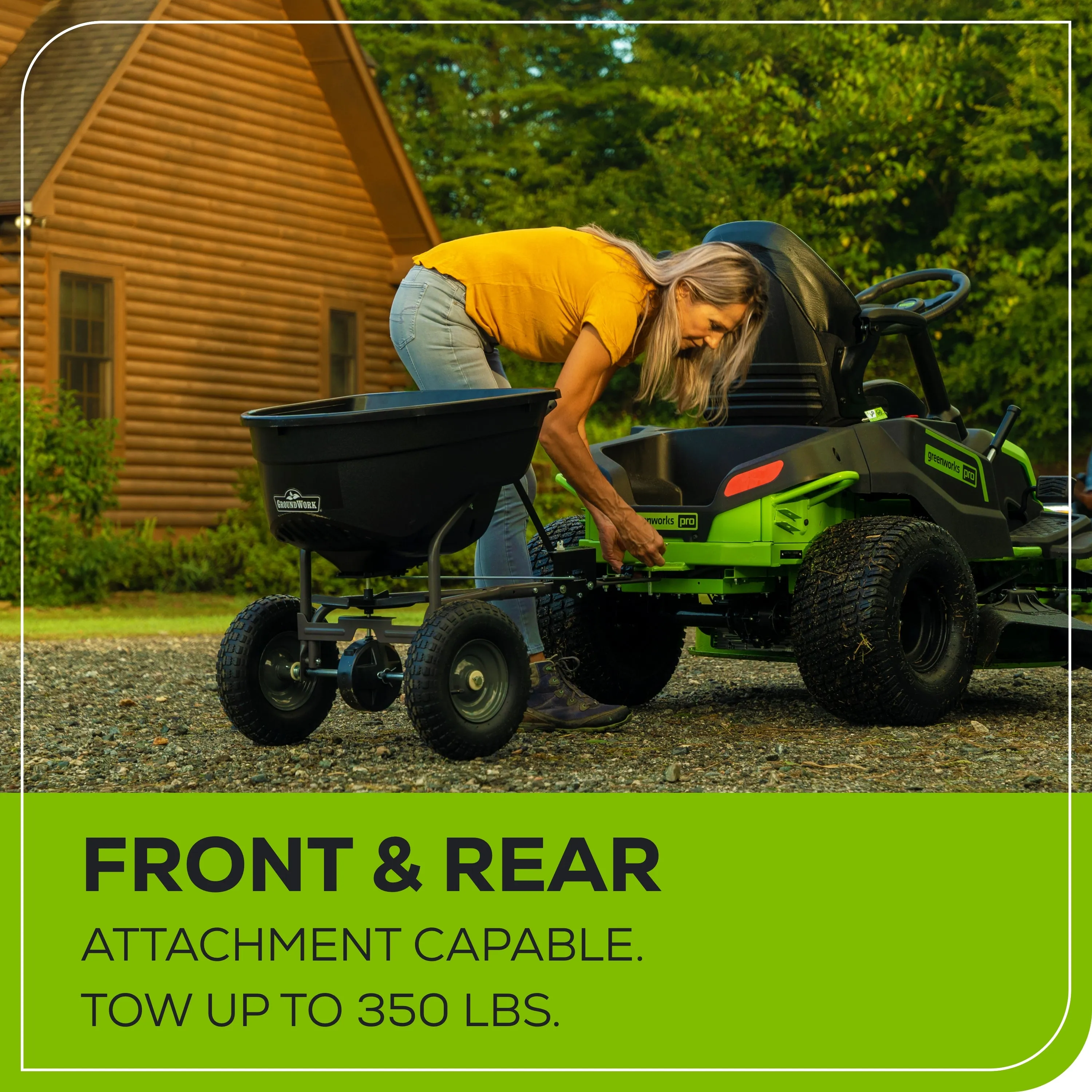 60V 42" Cordless Battery CrossoverT Riding Lawn Mower   Bagger w/ Six (6) 8.0Ah Batteries and Three (3) Dual Port Turbo Chargers