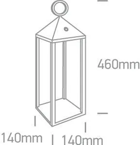 67462/B/W BLACK LED 3w WW IP54 RECHARGEABLE