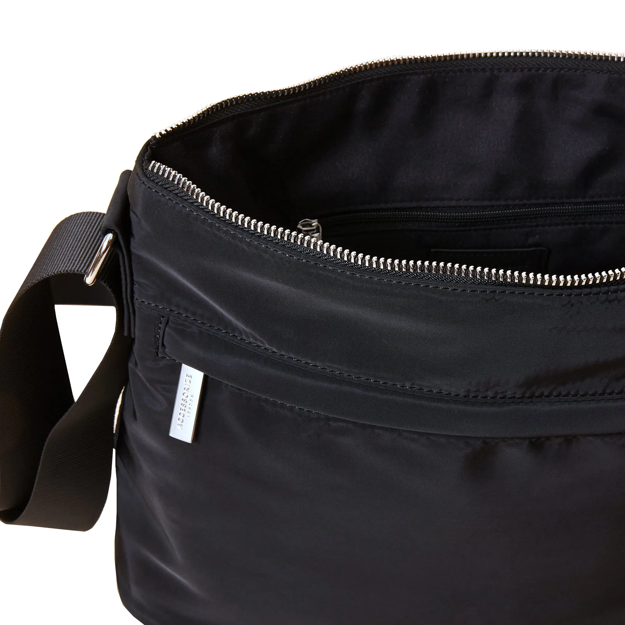 Accessorize London Women's Recycled nylon pocket crossbody