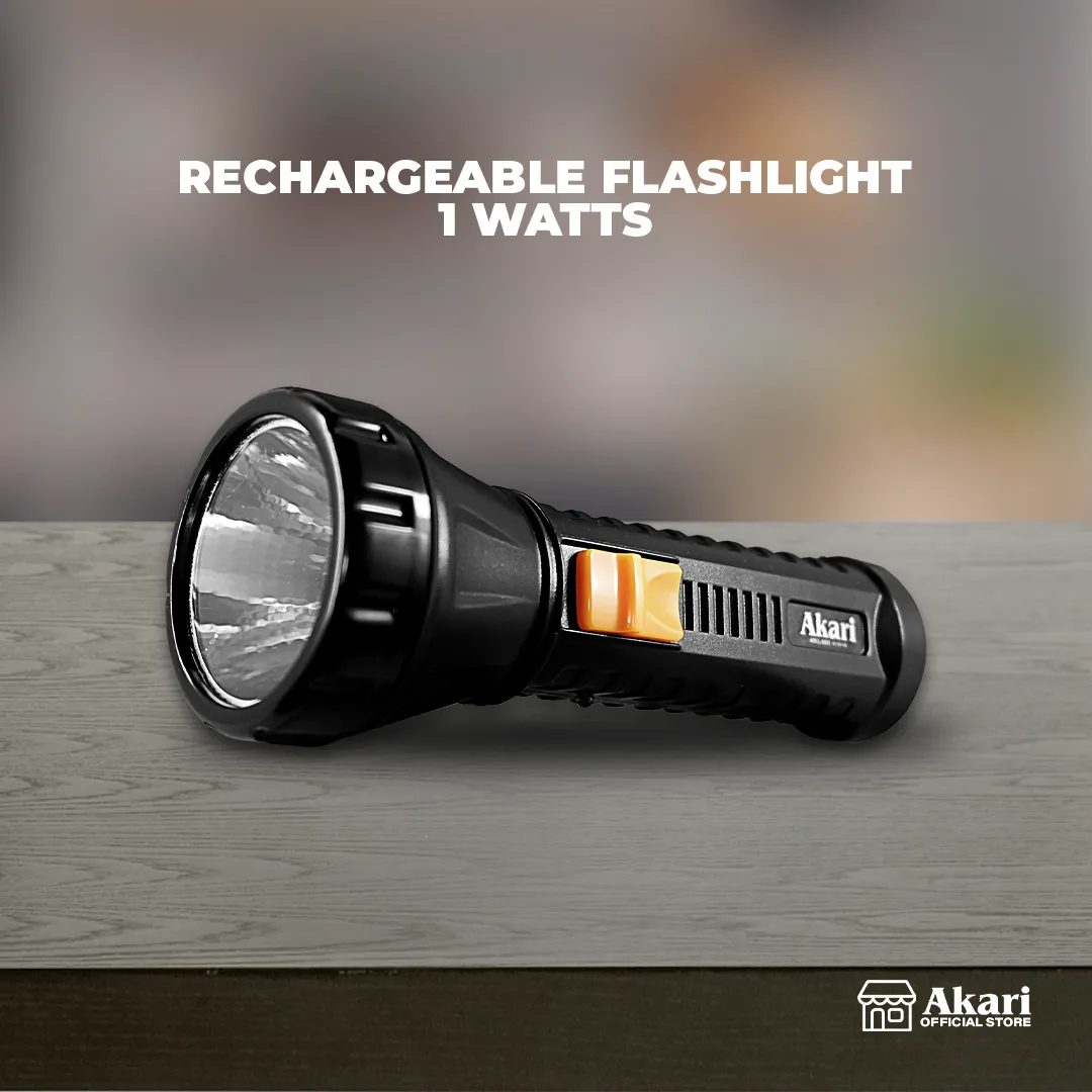 Akari Rechargeable Flashlight 1 Watts (ARFL-8901)