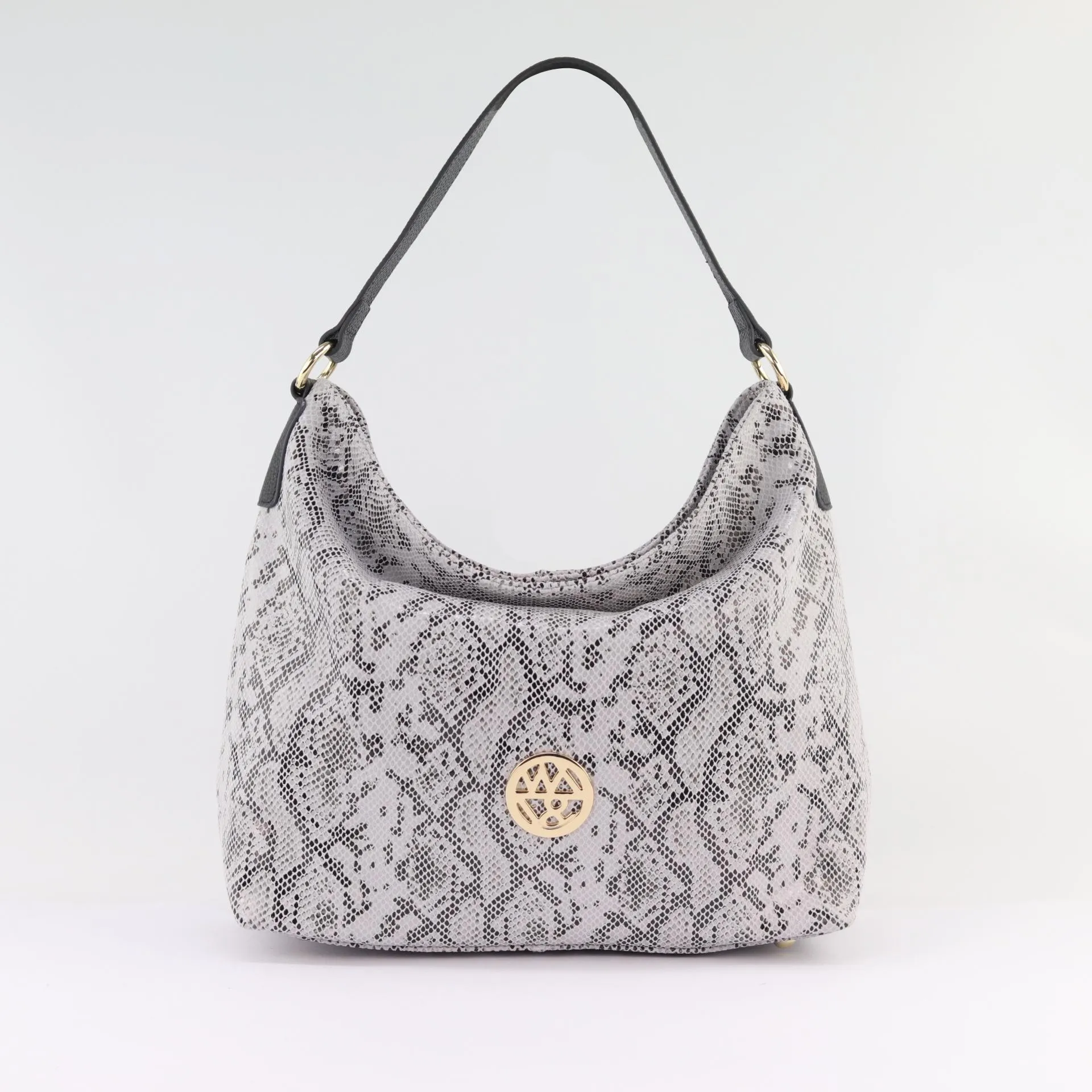 Amber leather or suede hobo