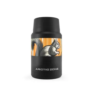 Art Deco Squirrel, Reusable Insulated Food Storage Container with Spoon – 16.9oz