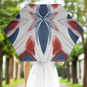 Automatic Red White Blue Umbrella