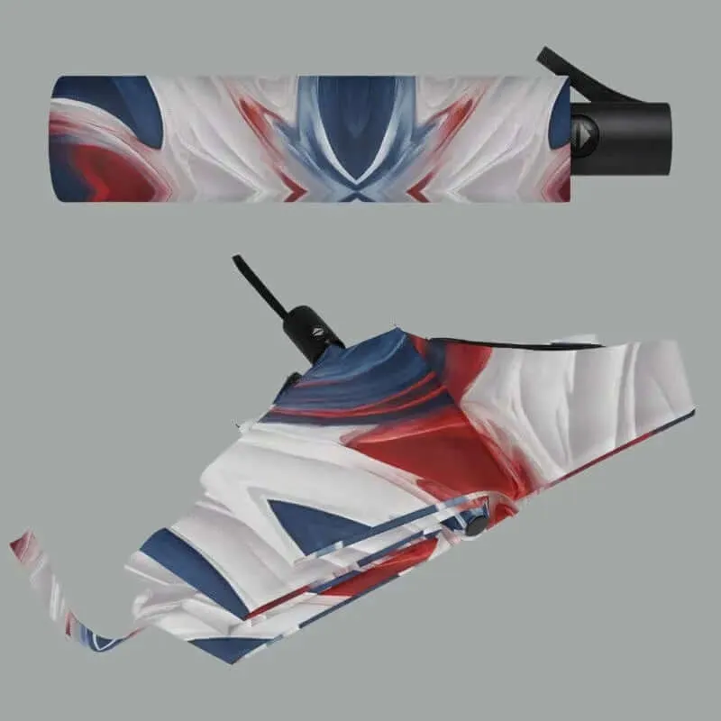 Automatic Red White Blue Umbrella
