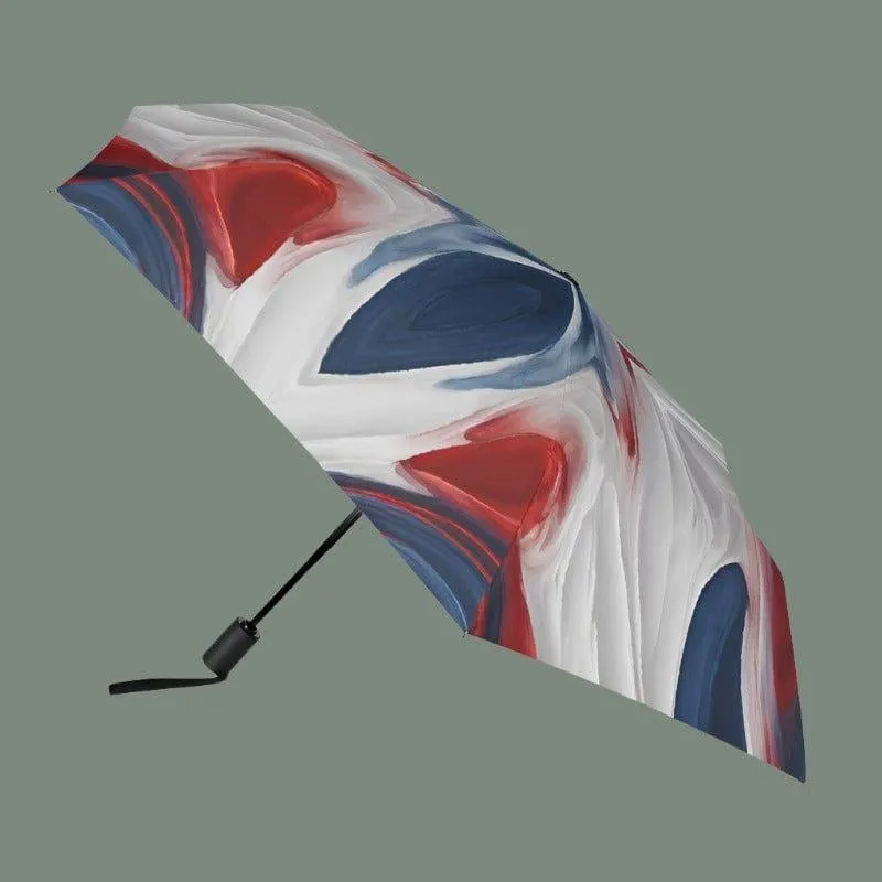 Automatic Red White Blue Umbrella