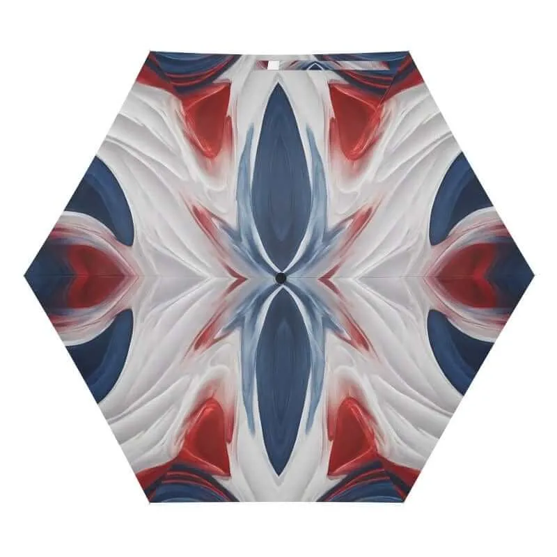Automatic Red White Blue Umbrella