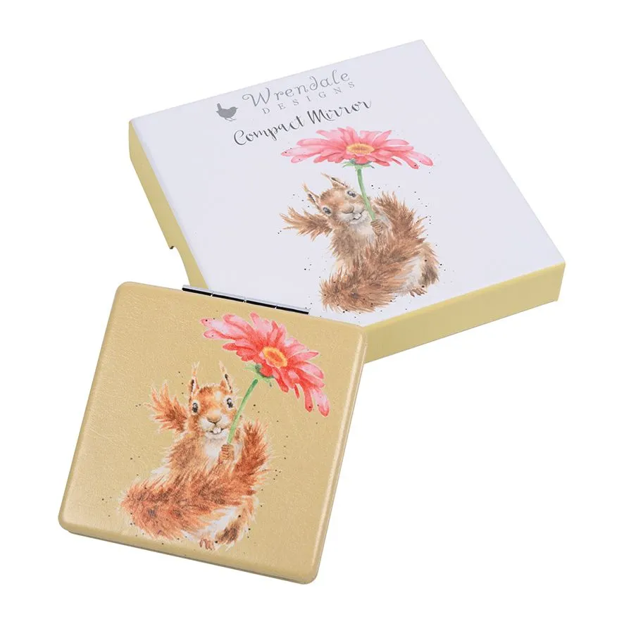 Compact Mirror - MR015 - Flowers after Rain Squirrel