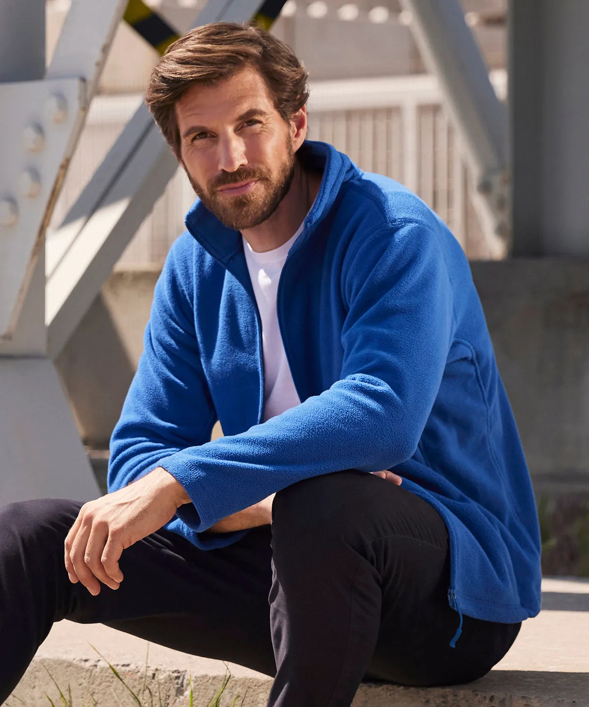 Full-zip outdoor fleece | Burgundy