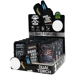 Gear Head Dual Torch Lighter - 15 Pieces Per Retail Ready Display 26076