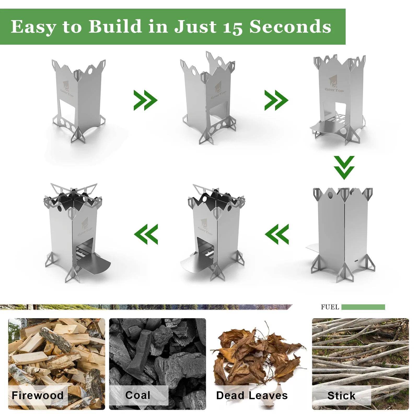 GeerTop Stainless Rocket Stove