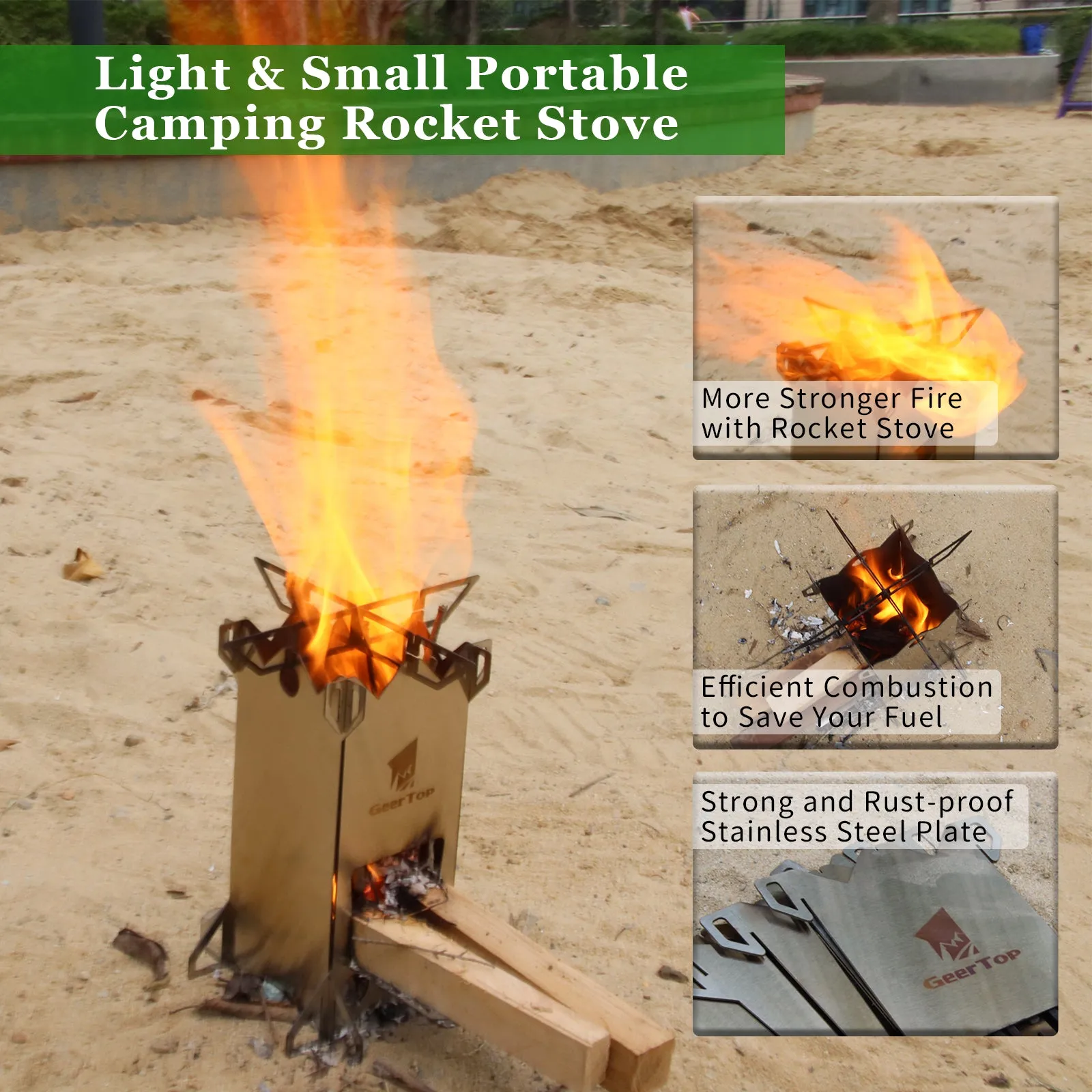 GeerTop Stainless Rocket Stove