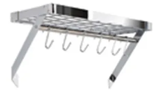 HAHN CHROME RECT WALL RACK