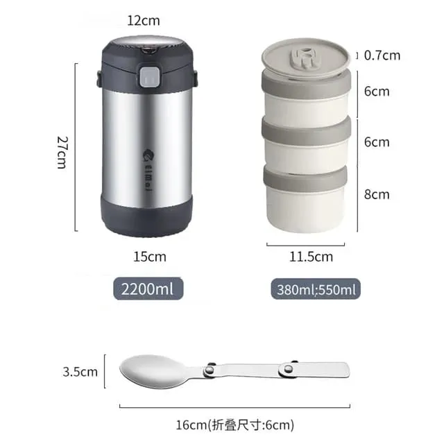 Hot-N-Fresh Stainless Steel Insulated Lunch Box