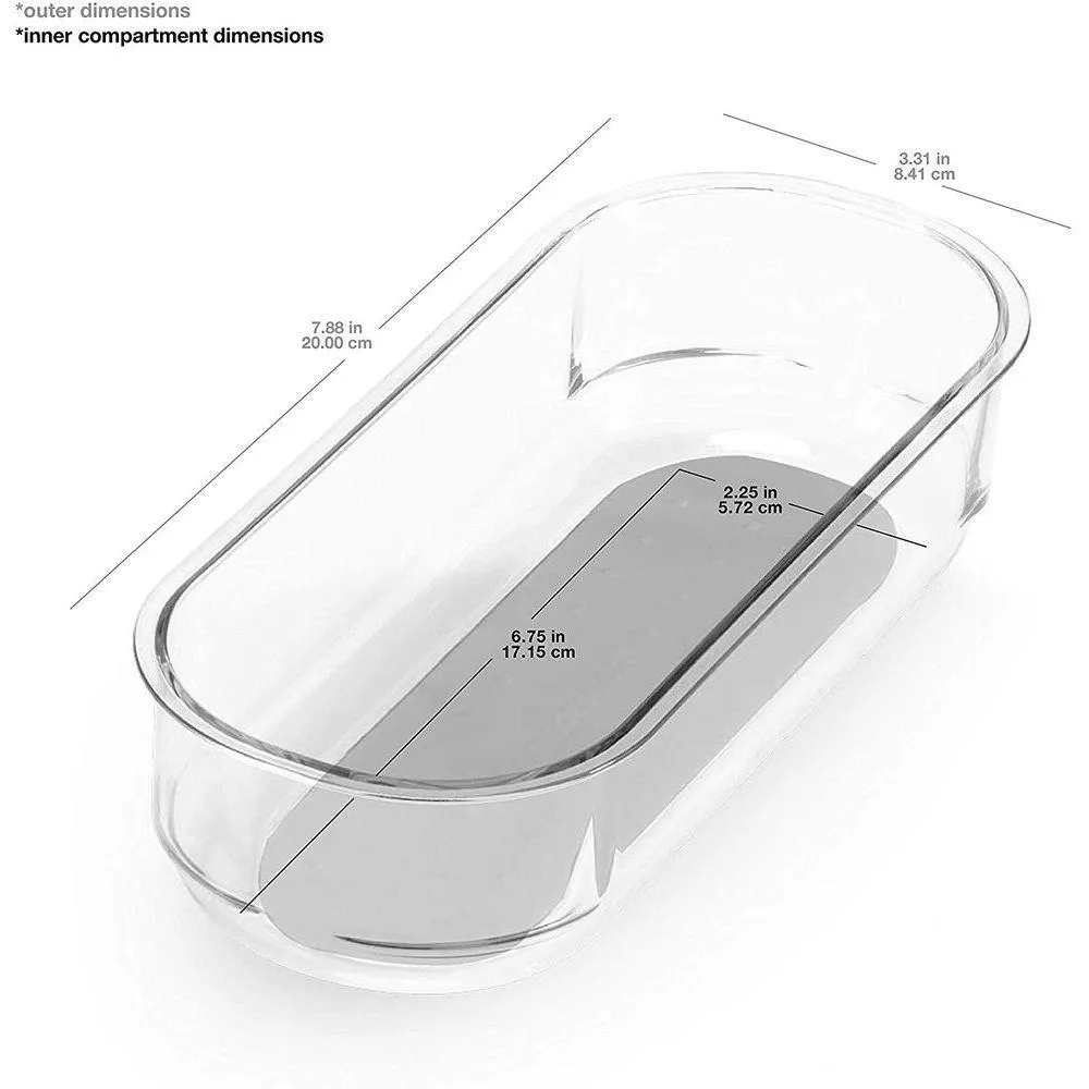 Madesmart Medium Slim Grip Base Drawer Organiser Clear