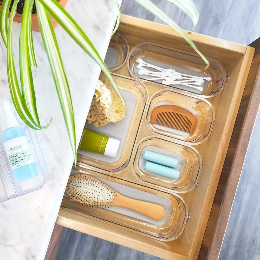 Madesmart Medium Slim Grip Base Drawer Organiser Clear