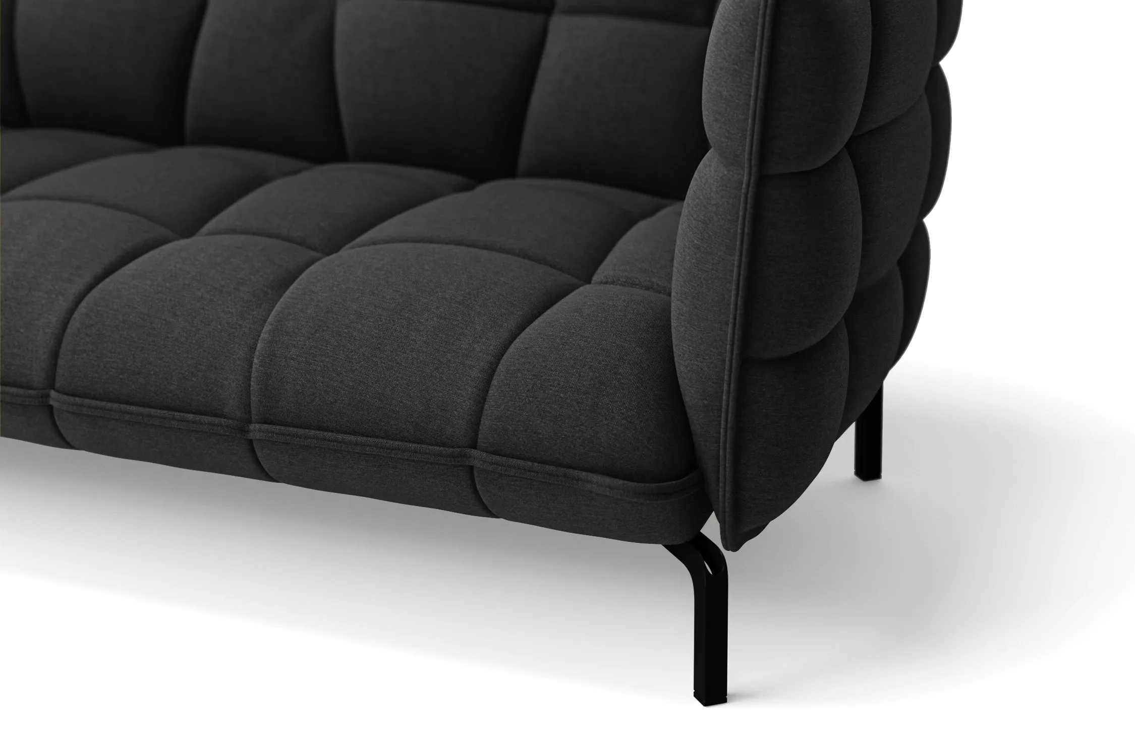 Modica Armchair Black Linen Fabric