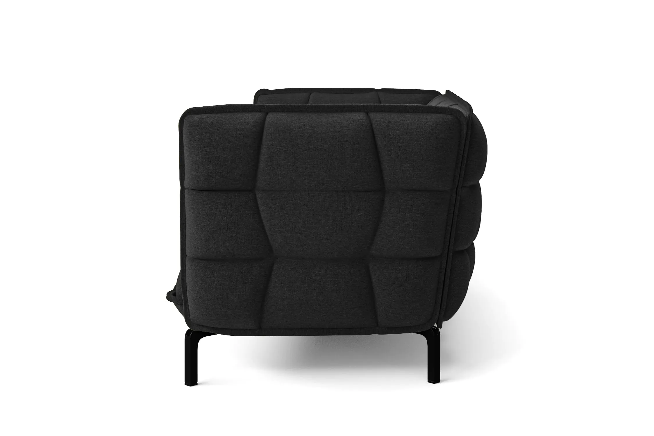 Modica Armchair Black Linen Fabric