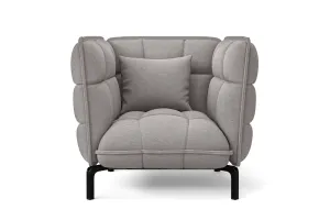 Modica Armchair Grey Linen Fabric