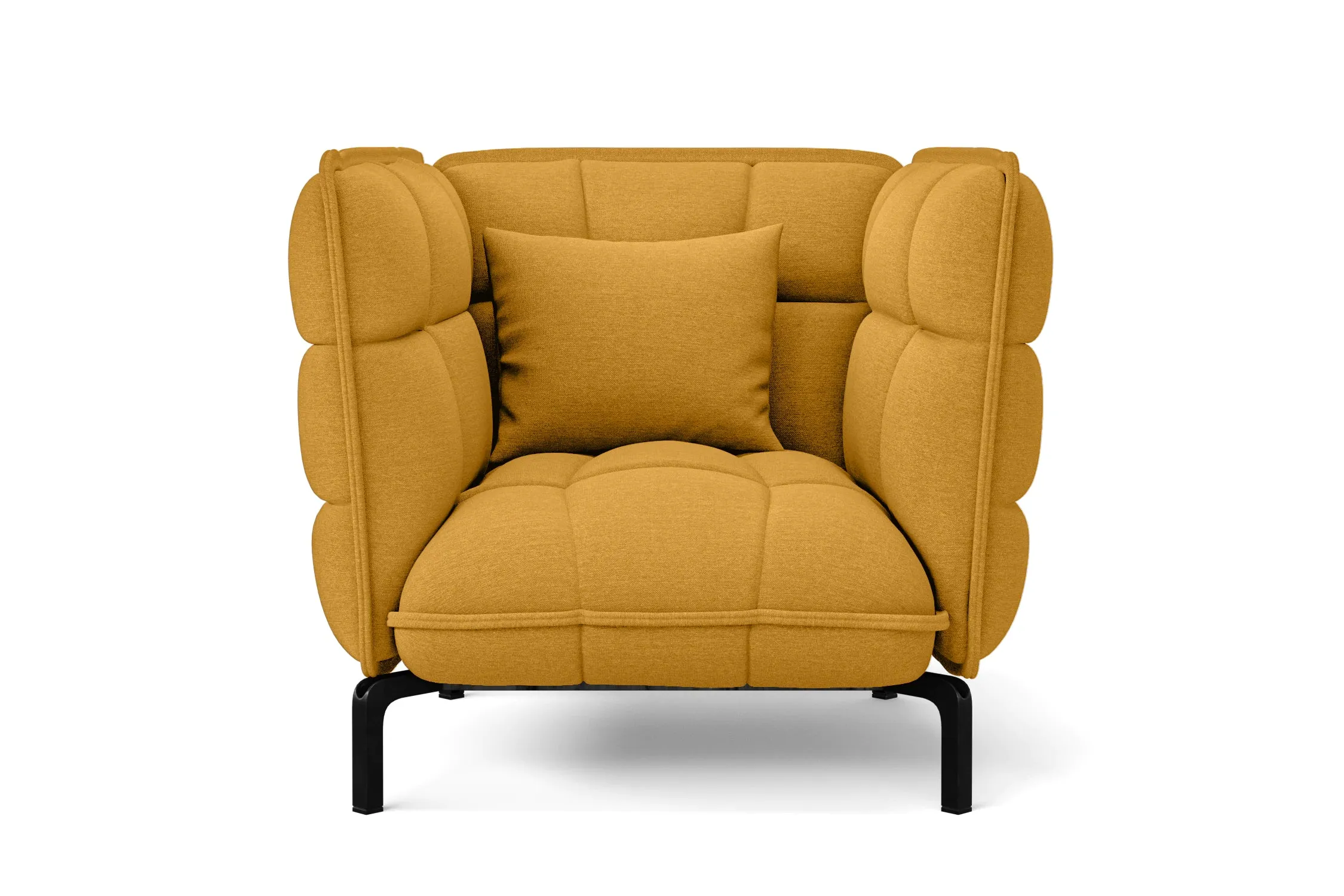 Modica Armchair Yellow Linen Fabric