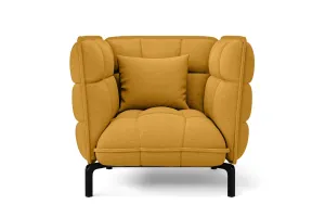 Modica Armchair Yellow Linen Fabric
