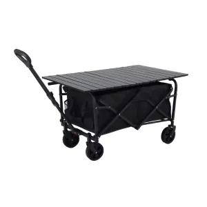 Multifunctional Portable Foldable Outdoor Camping Trolley with Tabletop