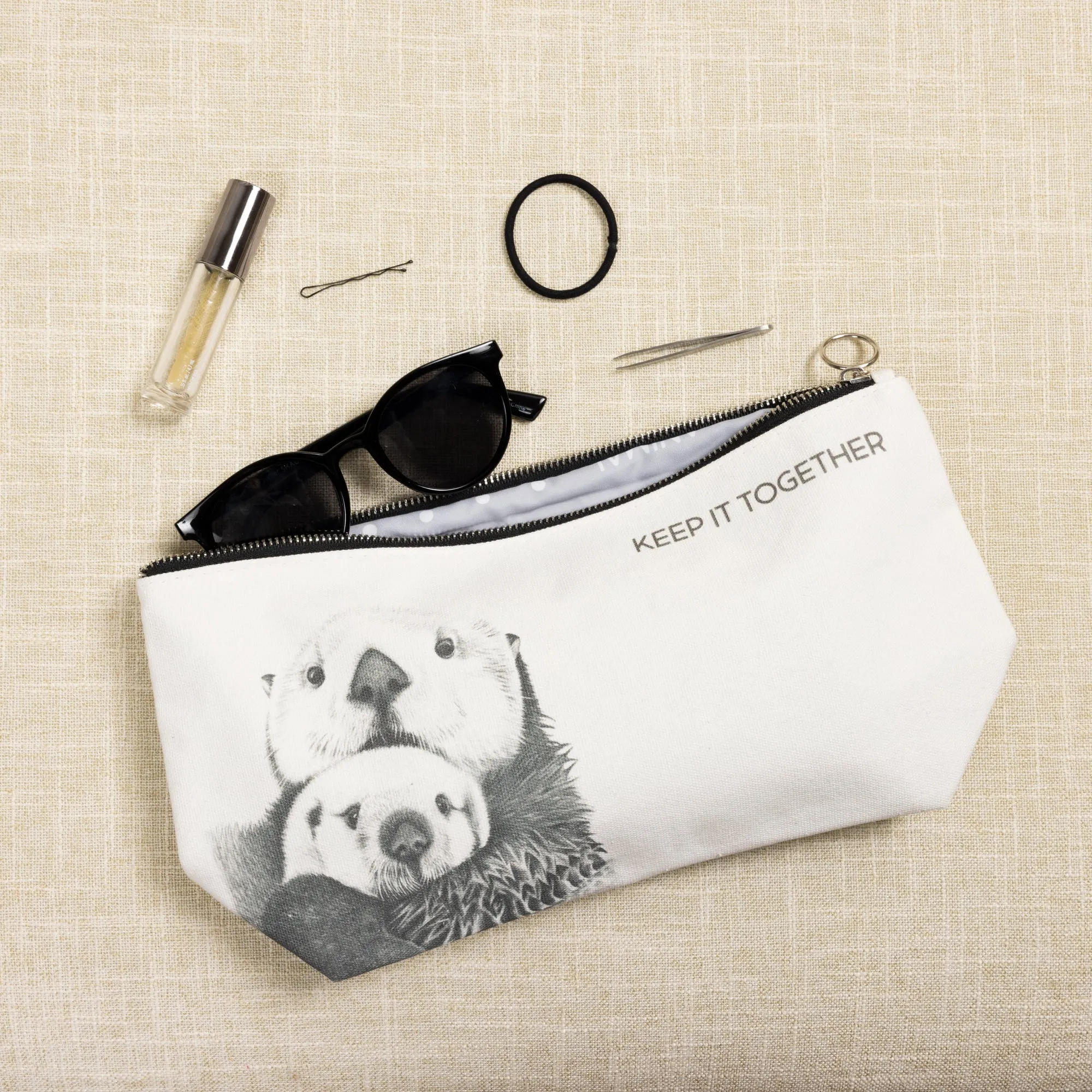 Otters Zippered Pouch