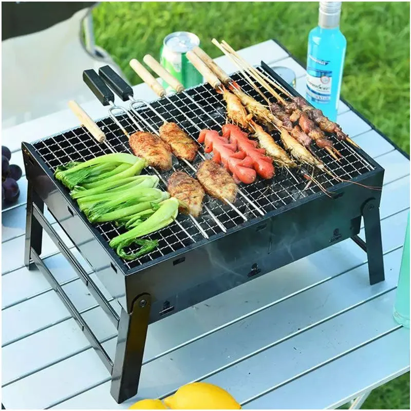 Portable And Foldable Outdoor Charcoal Grill