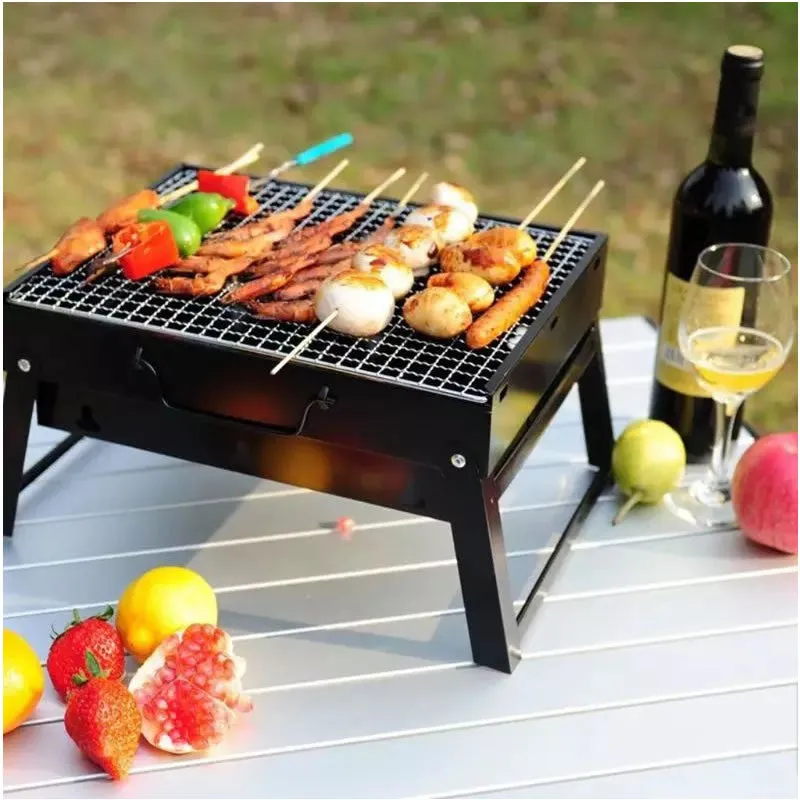 Portable And Foldable Outdoor Charcoal Grill