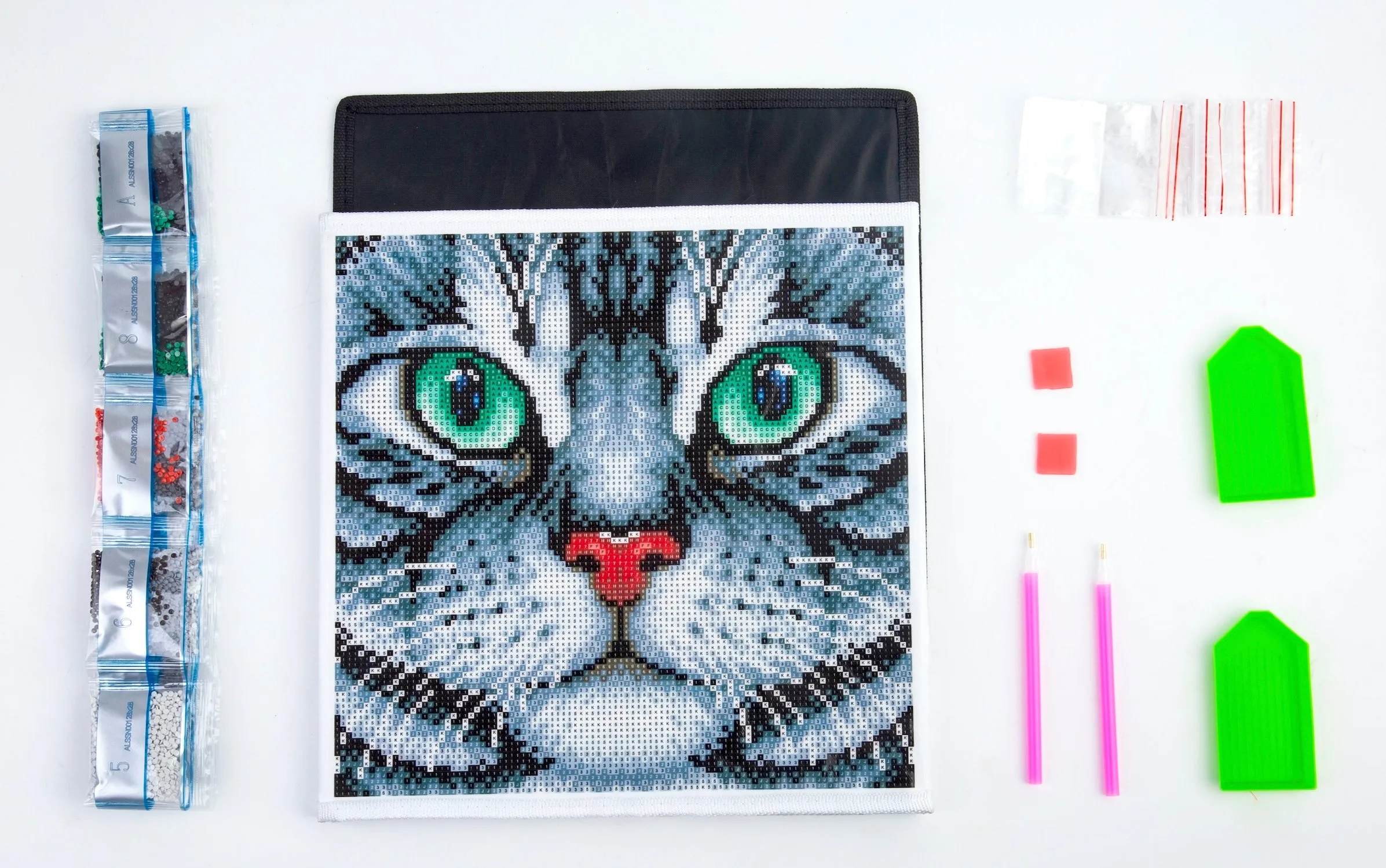 "Cat" Crystal Art Folding Storage Box 30x30cm
