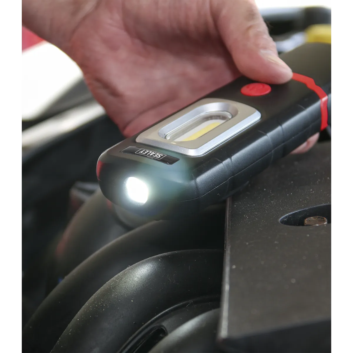Rechargeable 360¡ Inspection Lamp 3W COB   1W LED Black Lithium-Polymer