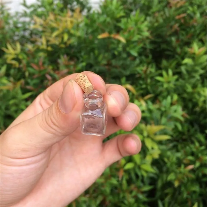 Set of 10 Mini Glass Bottles