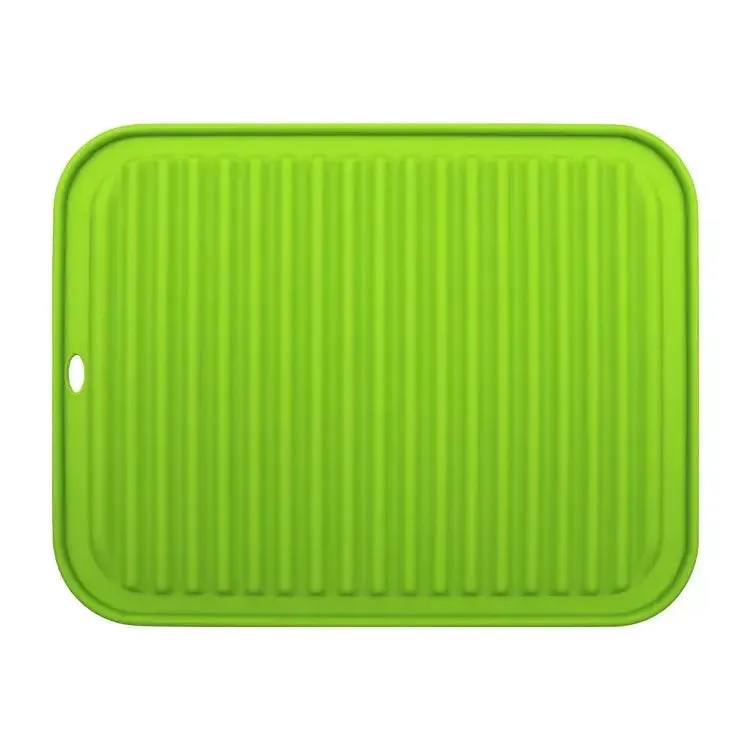 Soft silicone sustainable table mat anti slip heat resistant kitchen pad dish coaster foldable