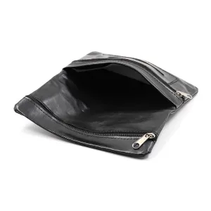 Tobacco Pouch Wallet (Double Zipped) - Black