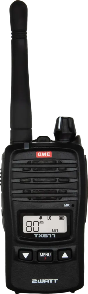 TX677 2 Watt UHF CB Handheld Radio | GME
