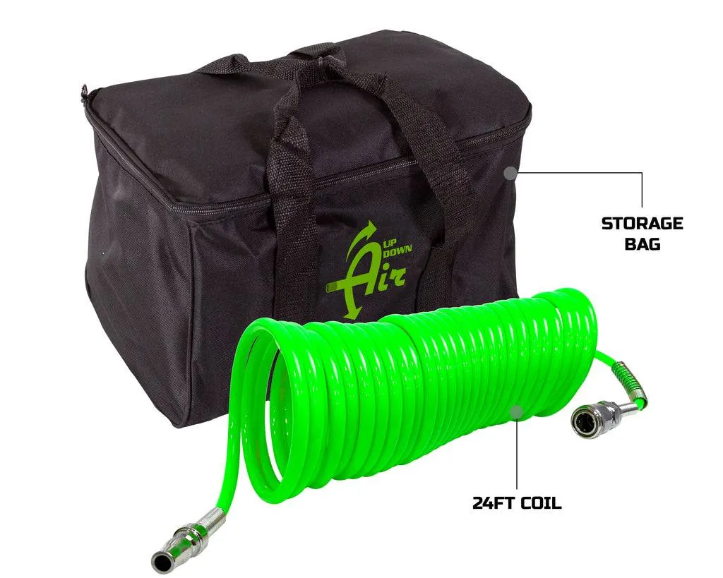 Up Down Air EGOI Portable Air Compressor System 5.6 CFM With Storage Bag, Hose & Attachments - Single Motor | Universal