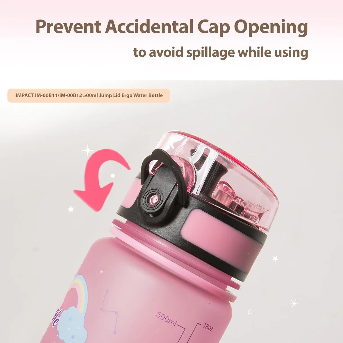 USA Tritan Jump Lid Design Ergo Bottle, 500ML