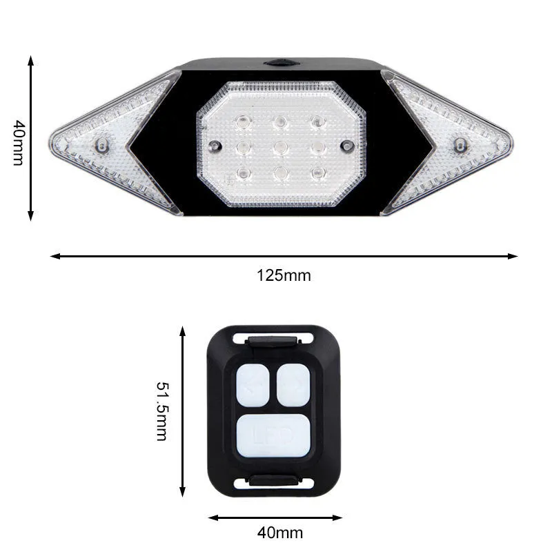 USB rechargeable bicycle turn signal