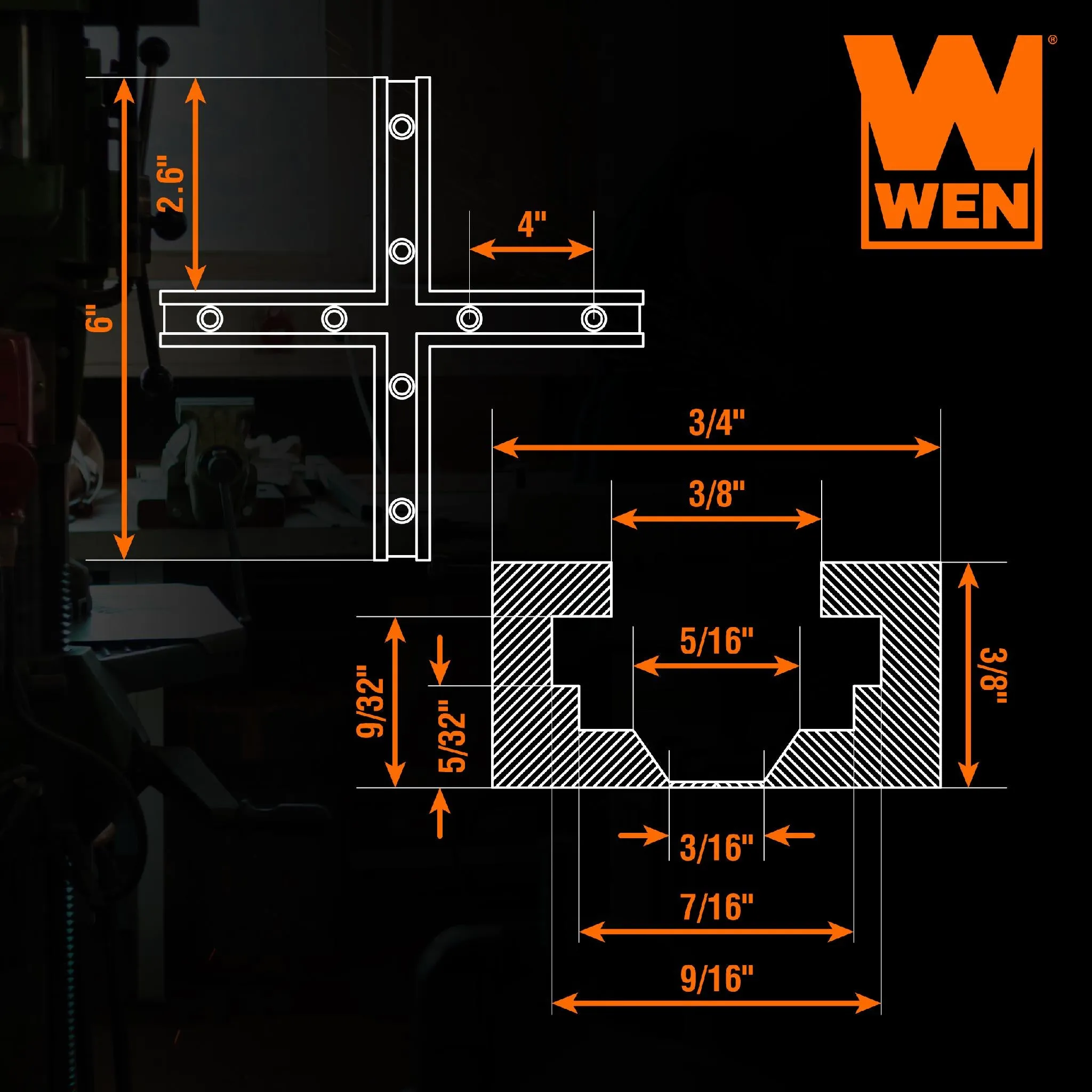 WEN WAT242 24-Inch Universal T-Track, Hold Down Clamps, and Intersection Kit for Woodworking